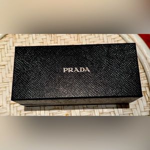 Prada glasses box, w/ care card and unopened cloth.